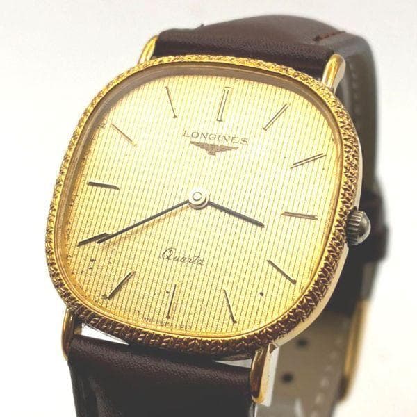 LONGINES 978 3253 Mens Square Quartz Stainless Steel 32.4mm Silver Dial Watch