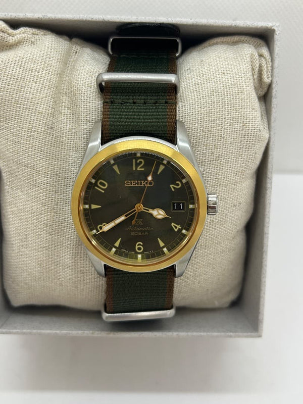 SEIKO Prospex Alpinist SBDC138 Automatic 6R35 Khaki Green Stainless Steel Nylon
