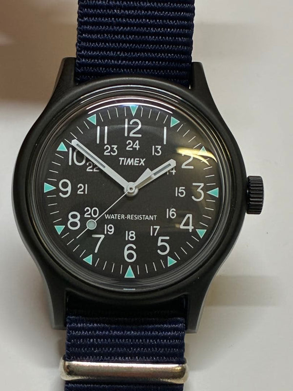 TIMEX Camper Quartz 36mm Black Stainless Steel Mens Watch 30m Acrylic Crystal