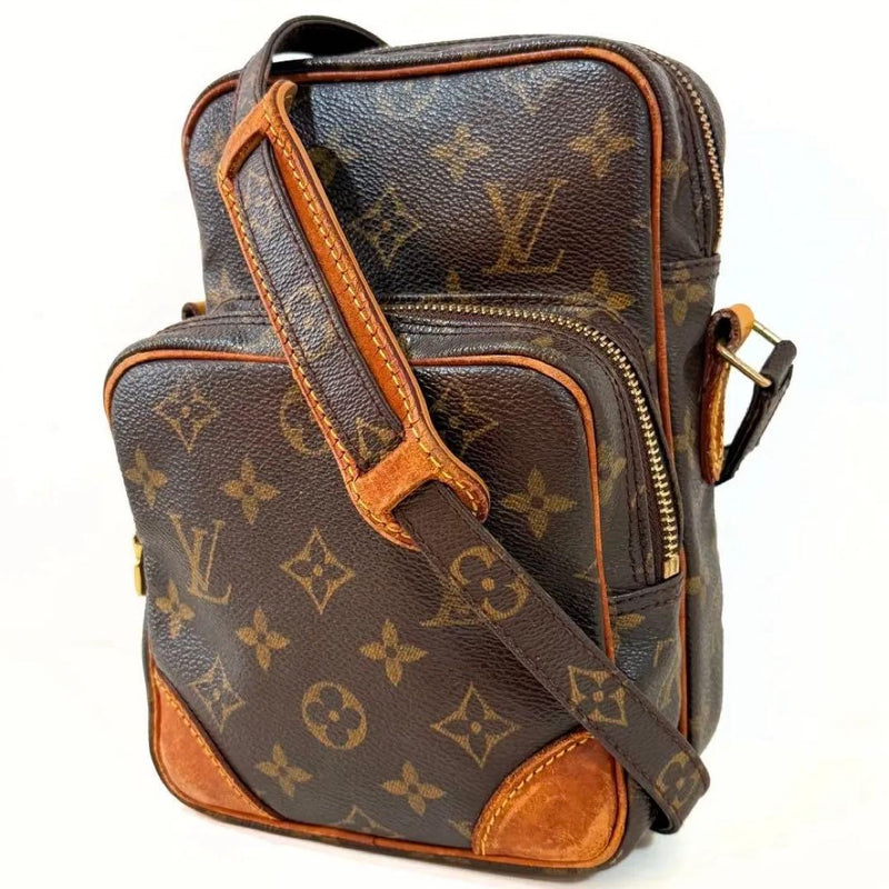LOUIS VUITTON M45236 Amazone Monogram Brown Double Pocket Shoulder Bag