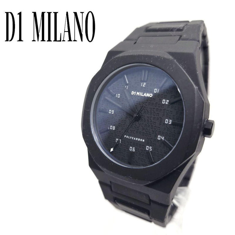 D1 MILANO POLYCARBON WWW White Code Watch Quartz Polycarbonate 40mm Black Case