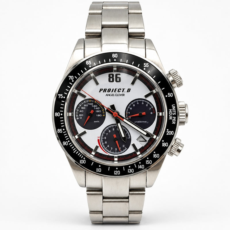 Angel Clover IN40-AE86 Initial D 30th Anniv Solar Quartz Chronograph Watch 40mm