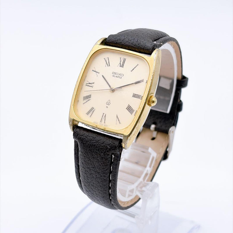 SEIKO Chariot 7830-5040 Quartz Dress Watch 1980 Roman Dial 29.89mm SS Hacking