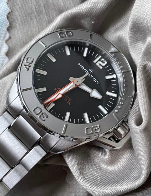 HAMILTON Khaki Navy Open Water H77485130 Automatic 41mm 300m Black Bracelet