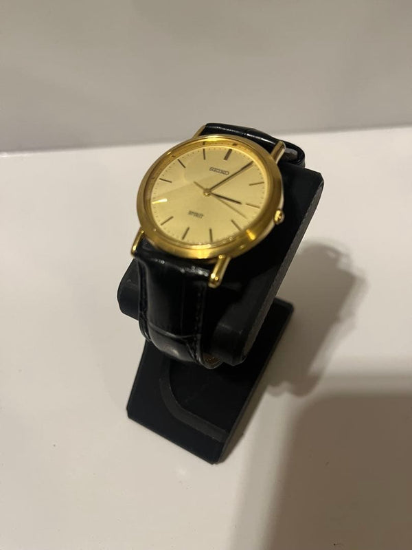 SEIKO SPIRIT 5E21-6C00 Quartz Mens Analog Display Watch 1997 SS Gold 32-34mm