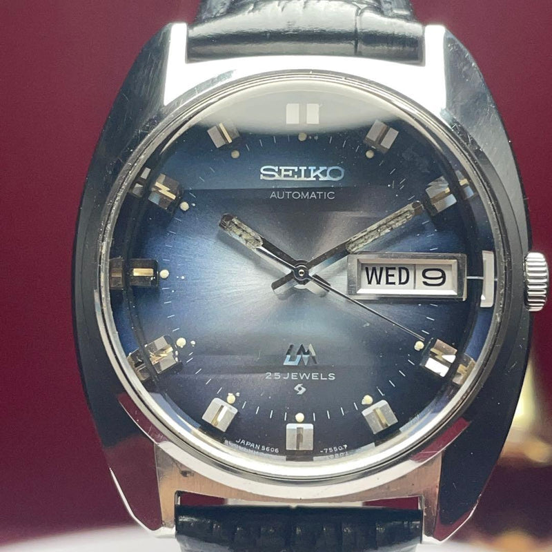 Seiko Lord Matic LM 5606-7230 Automatic Cal.5606 25J SS 36mm Blue Gradient Mesh