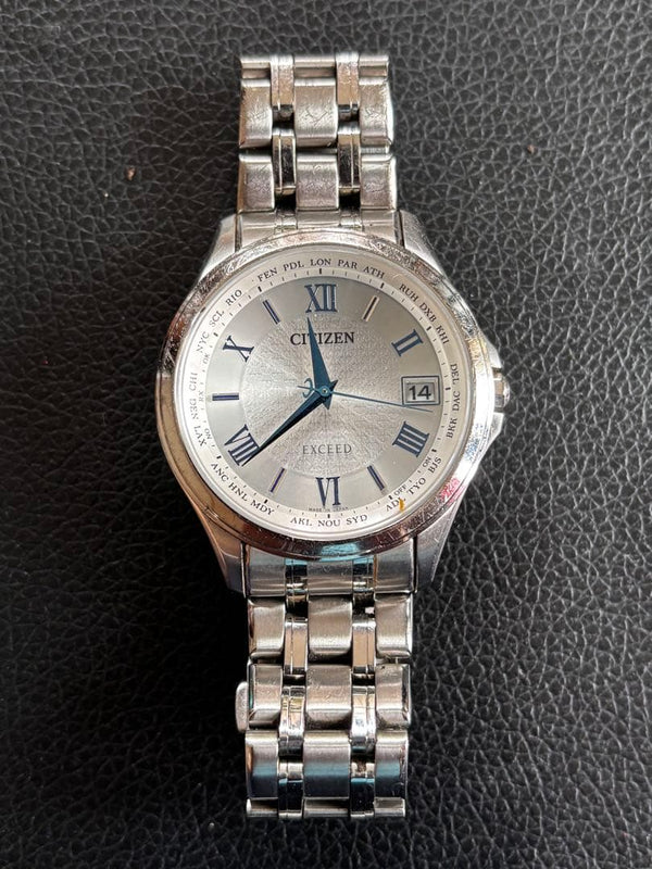 CITIZEN EXCEED H149-T021727 Eco-Drive Radio Controlled Titanium Watch 18cm