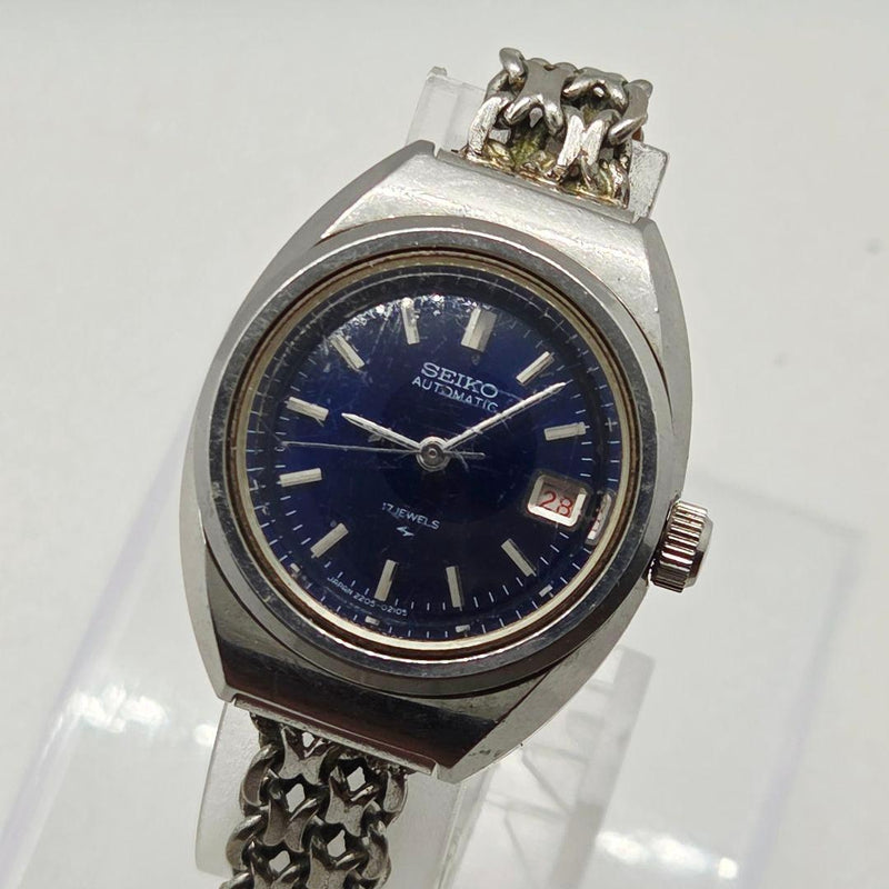 2205-0110 Automatic 17 Jewels Stainless Steel 24.5mm Ladies Blue Dial