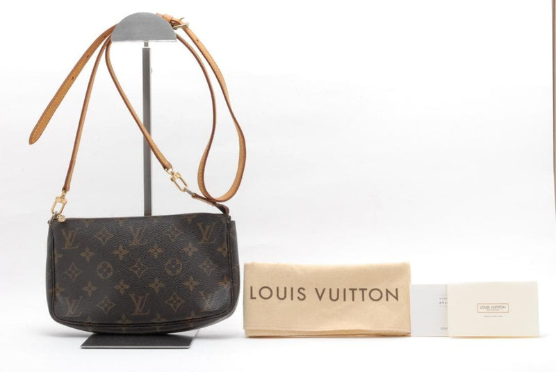 Louis Vuitton Pochette Accessoires Monogram PVC Leather Brown W22cm H13cm D4cm