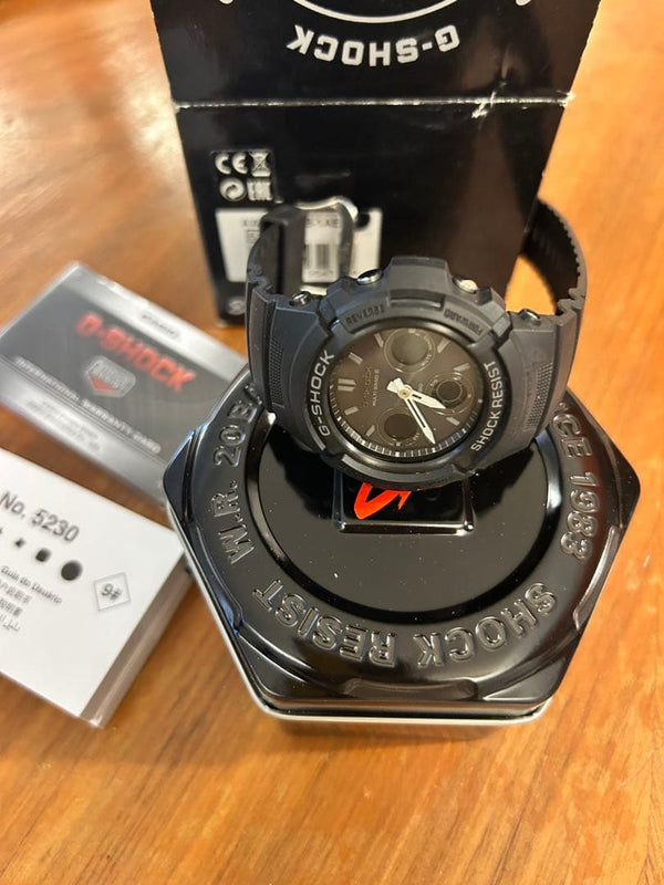 CASIO G-SHOCK AWG-M100B-1AER Tough Solar Multiband 6 20 BAR WR All Black Watch