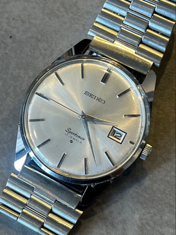 SEIKO Sportsman 882990 Manual Winding Movement 17 Jewels Date Watch 1968