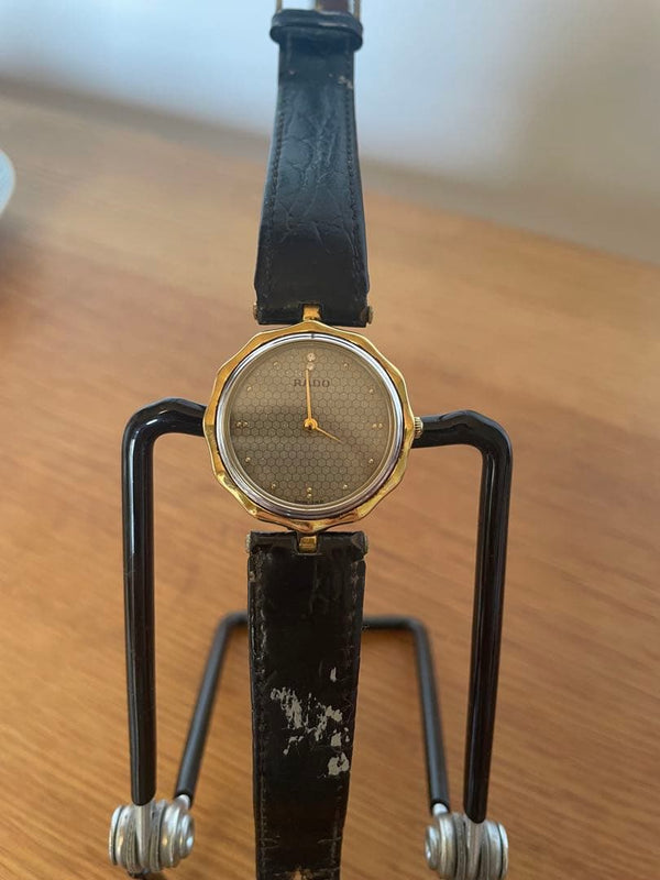 Rado 133.3534.2L Mens Quartz Watch 35.5mm SS Gold Plated Tungsten Bezel Sapphire