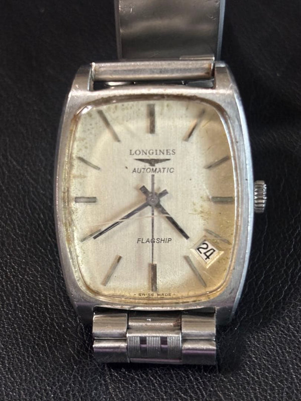Longines Flagship Automatic Square Date Aftermarket Band Wristwatch 29x24mm 1974