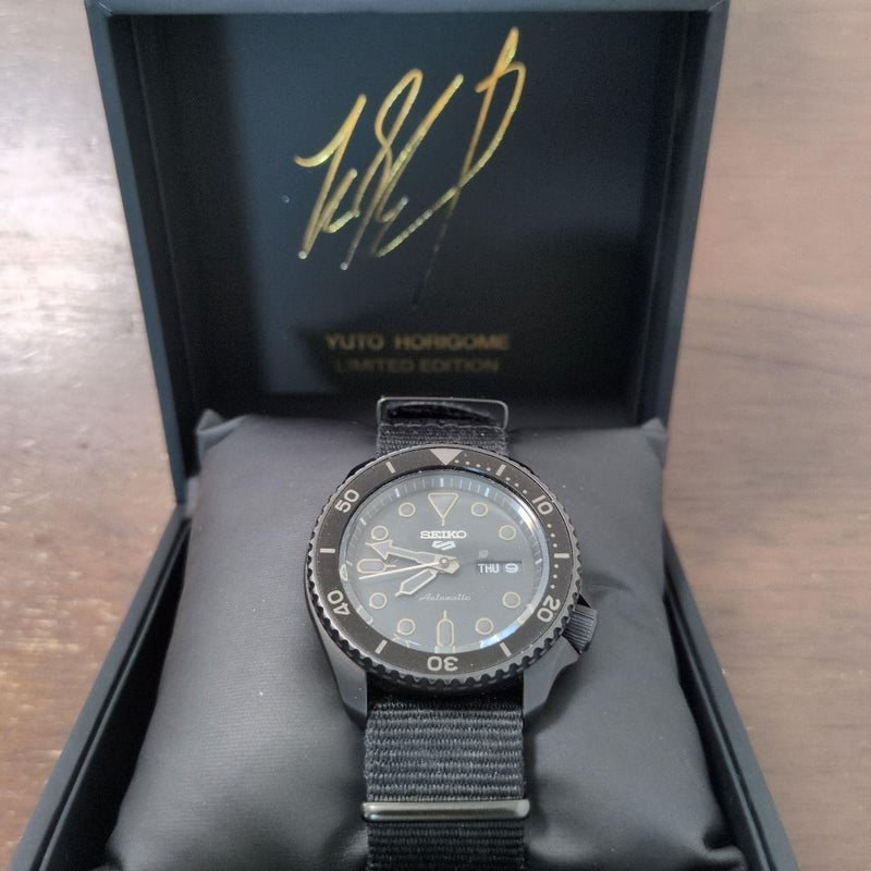Seiko 5 Sports SRPL31 Yuto Horigome Limited Edition Black Dial Watch
