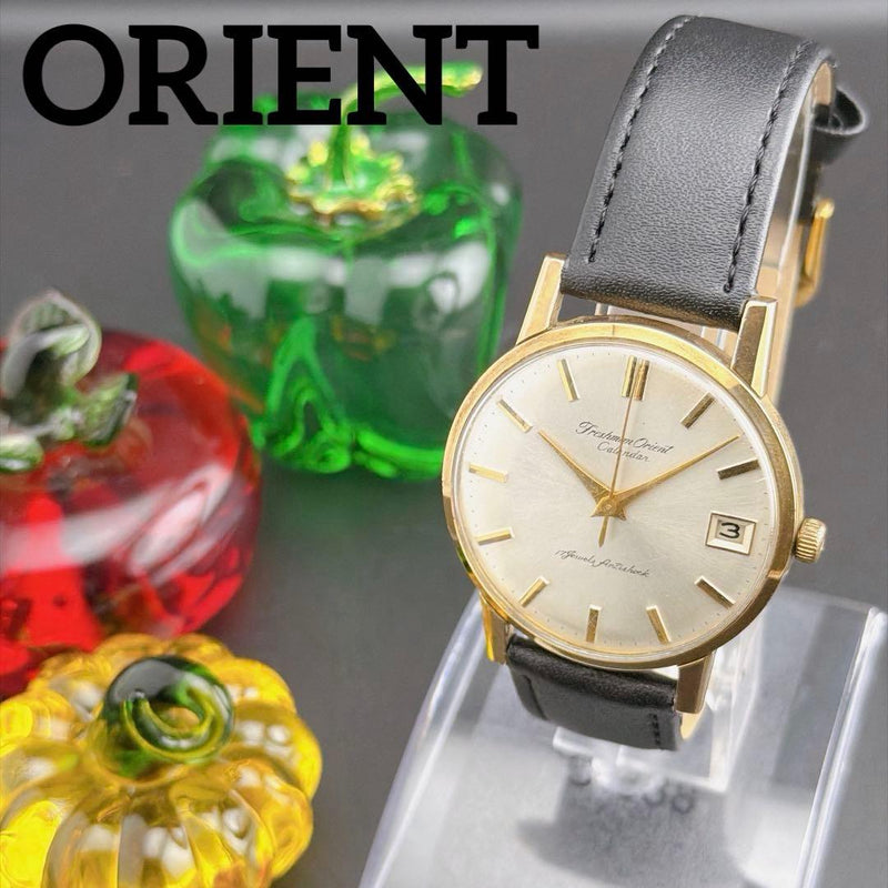Orient Freshman e24830 Manual Mens Dress Watch Gold Tone 38mm 45mm L2L Fits