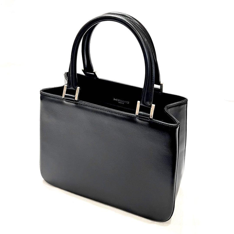 MORABITO Handbag Mercredi Black 61931 Tote W10.2xH7.9xD3.9in Handle 15in