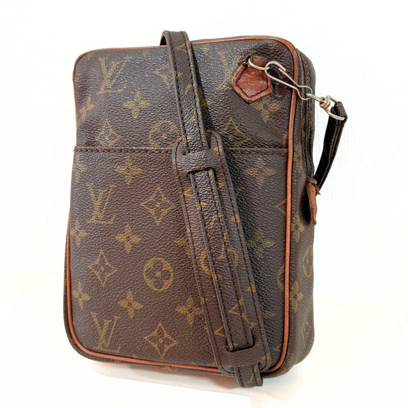 LOUIS VUITTON Danube Shoulder Bag M45266 Monogram Leather Brown W15 H19 D4cm