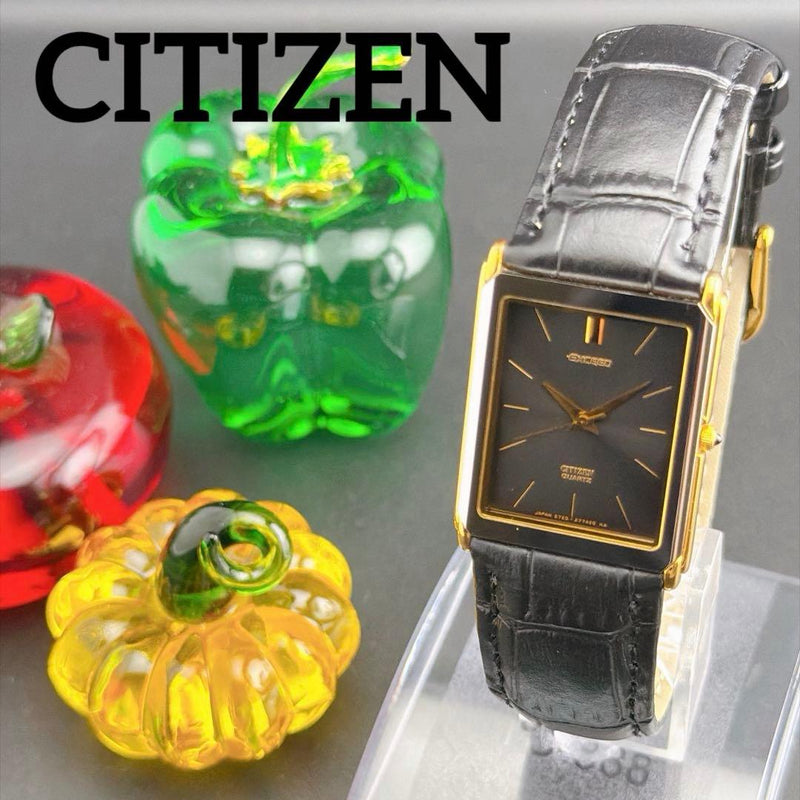 Citizen Tank Exceed 2730-274091 Black Dial Quartz Rectangular Mens Watch