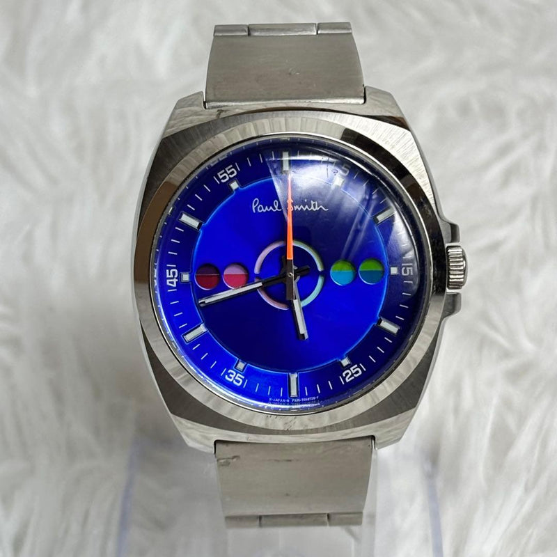 Paul Smith Five Eyes Horizontal Mens Quartz Watch Stainless Steel 40mm Blue
