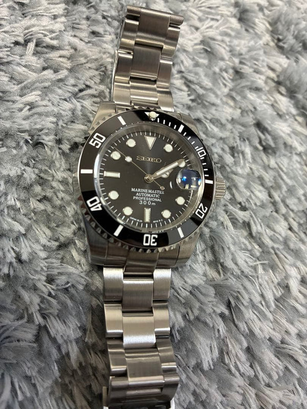 40mm Custom Watch NH35 Automatic Dagaz Black Dial Sapphire Crystal Stainless