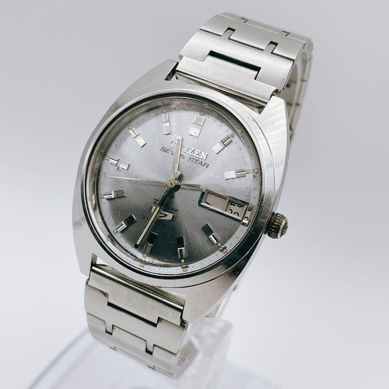 CITIZEN SEVEN STAR Deluxe 4-5202454 Automatic 21J Silver Dial Day-Date Watch