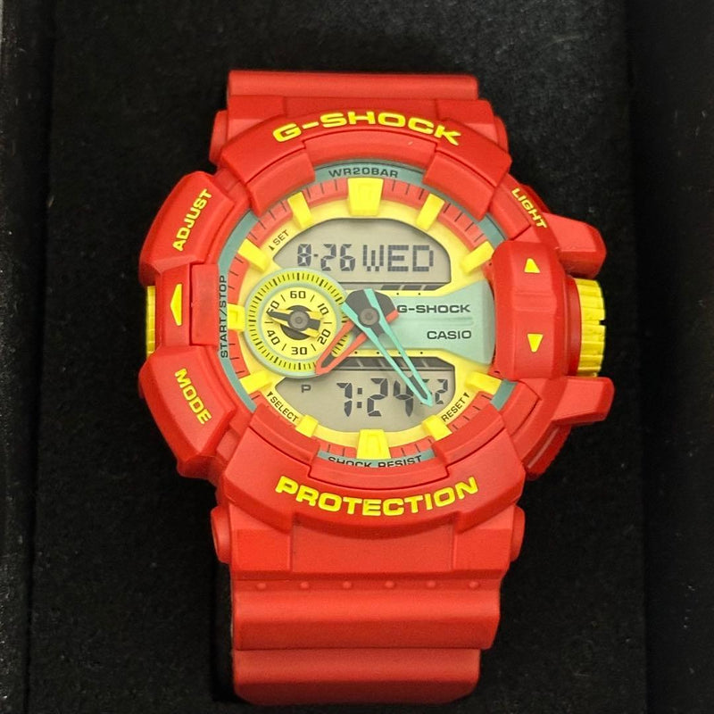 Casio G-SHOCK GA-400CM-4AJF Quartz Watch Breezy Rasta Color 20BAR 55mm Resin