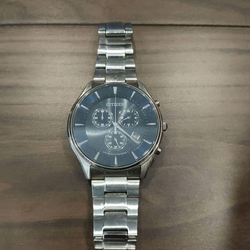 CITIZEN Eco-Drive Movement Chronograph Stainless Steel Mens Watch B620 100m