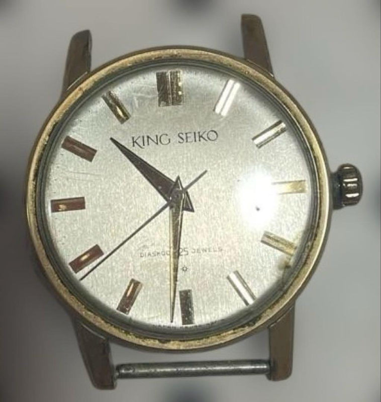 Seiko King Seiko KSJ145-438-E Manual 25 Jewels Diashock Silver Dial Watch