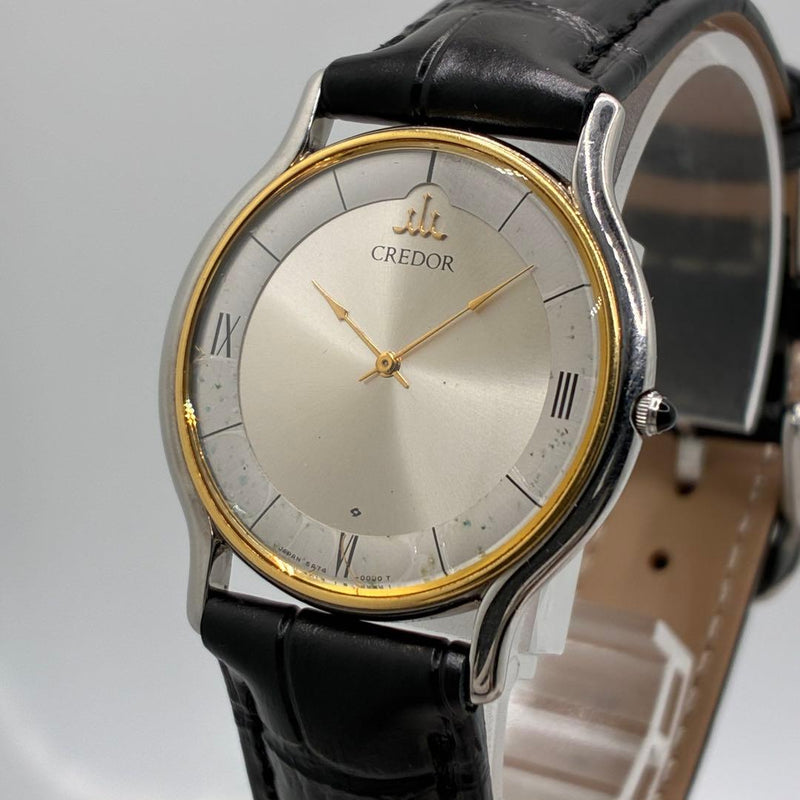 SEIKO CREDOR 5A74-0020 Unisex Watch 18K 33.2mm Quartz Limited Edition New