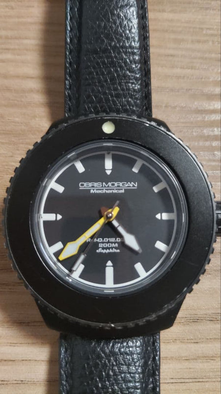 Obris Morgan D.012.02.A Automatic 200M Sapphire Crystal Mens Watch Black Band