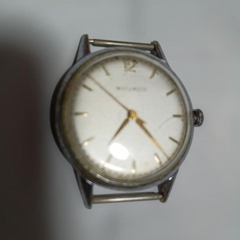 MOVADO Manual Wind Watch Stainless Steel 29mm White Roman Baton Small Seconds