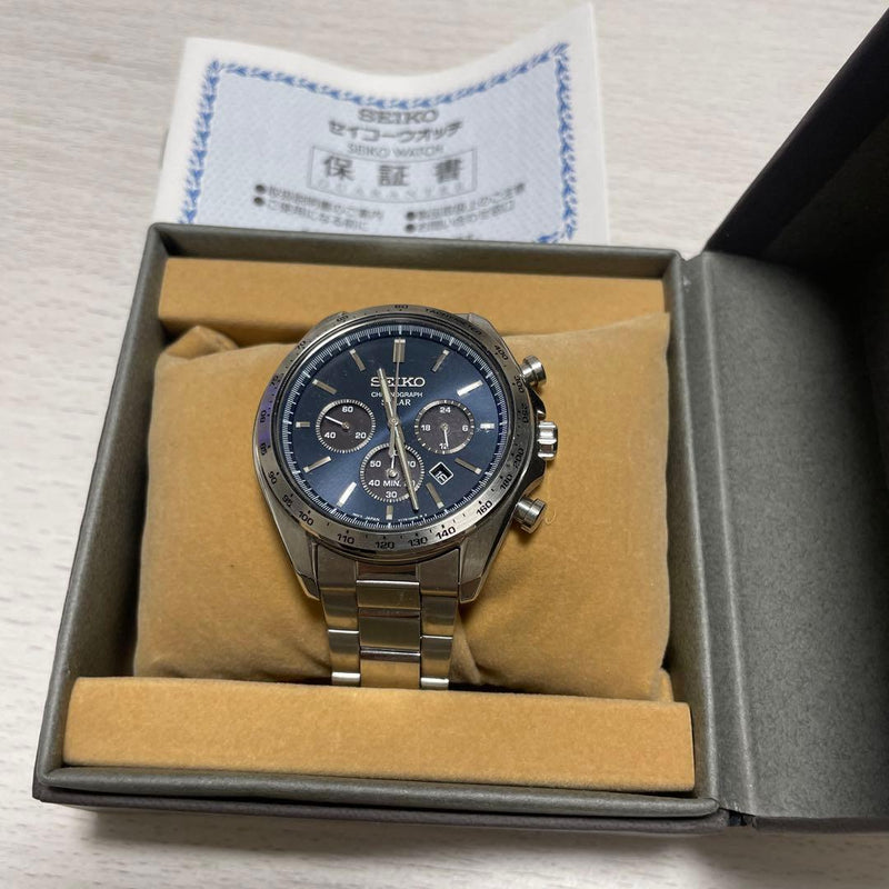 Seiko SBPY163 Seiko Selection Solar Powered Chronograph Mens Wristwatch