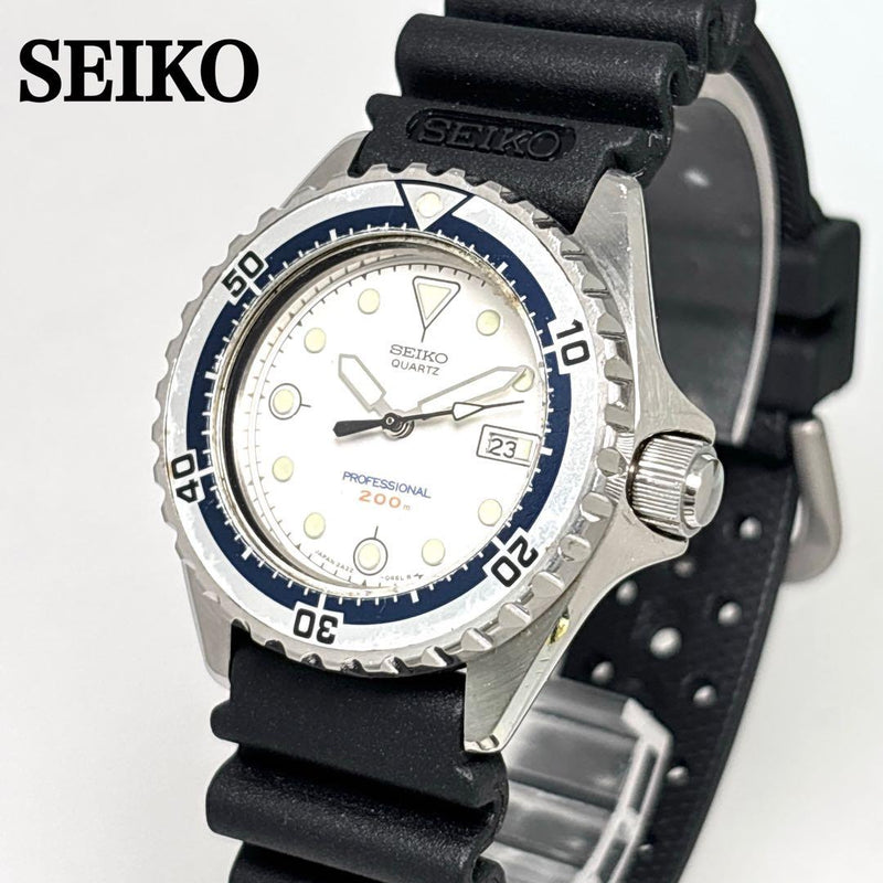 SEIKO Professional Wave Divers Watch 2A22-0180 Quartz 32mm White Urethane New