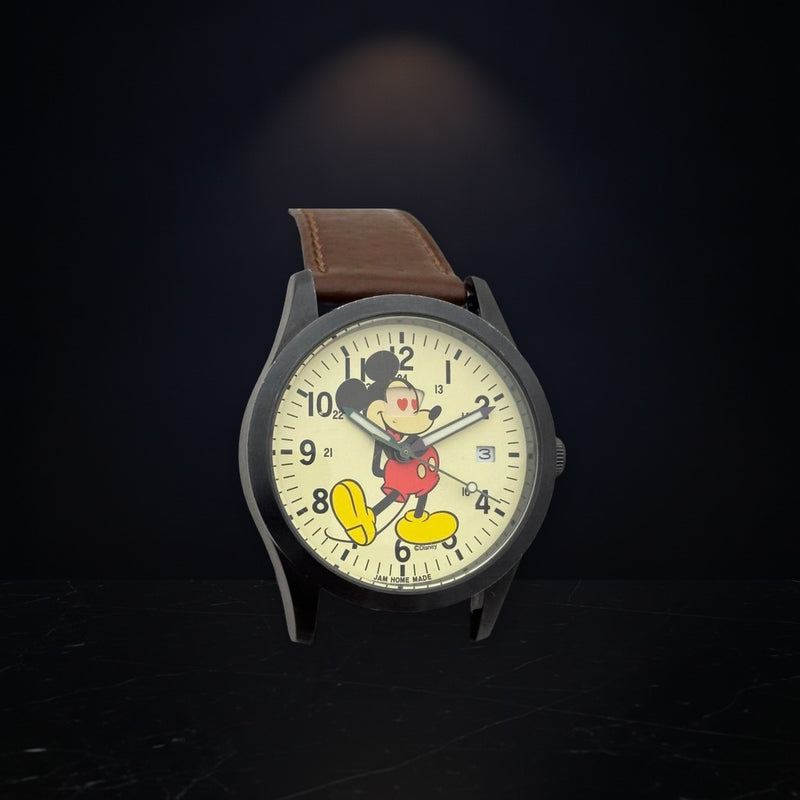 Tic Tac Mickey Mouse Automatic Date Mens Stainless Watch