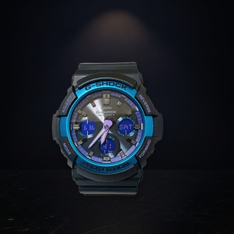 G-SHOCK Gaw-100Bl-1Ajf Black Purple Mens Wristwatch Digital