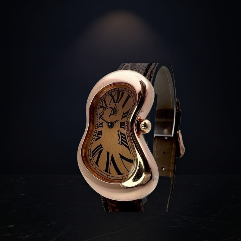Salvador Dali Melting Watch Persistence Of Memory Gold Dial Quartz