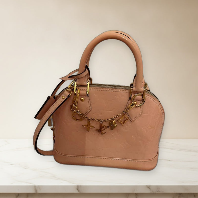 Louis Vuitton Alma Bb Handbag Crossbody Bag Epi Leather Pink