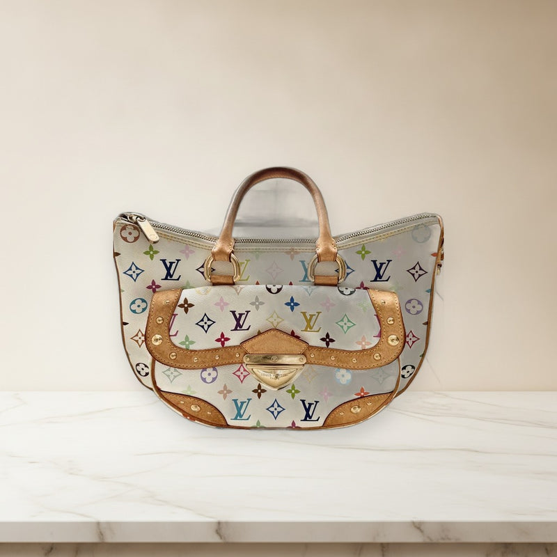 Louis Vuitton Rita Handbag Multicolor Monogram Leather White