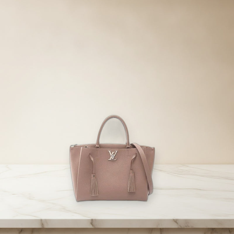 Louis Vuitton Lockme M54791 AR0128 Shoulder Bag Taupe Glaze Leather