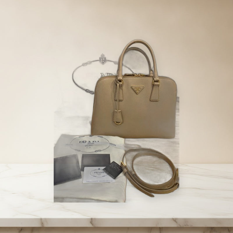 Prada Saffiano Leather Handbag Shoulder Bag