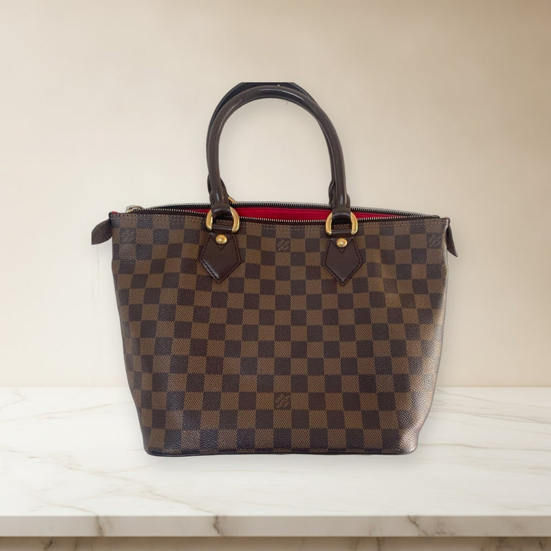 Louis Vuitton Damier Ebene Saleya Pm N51183 Tote Bag Handbag