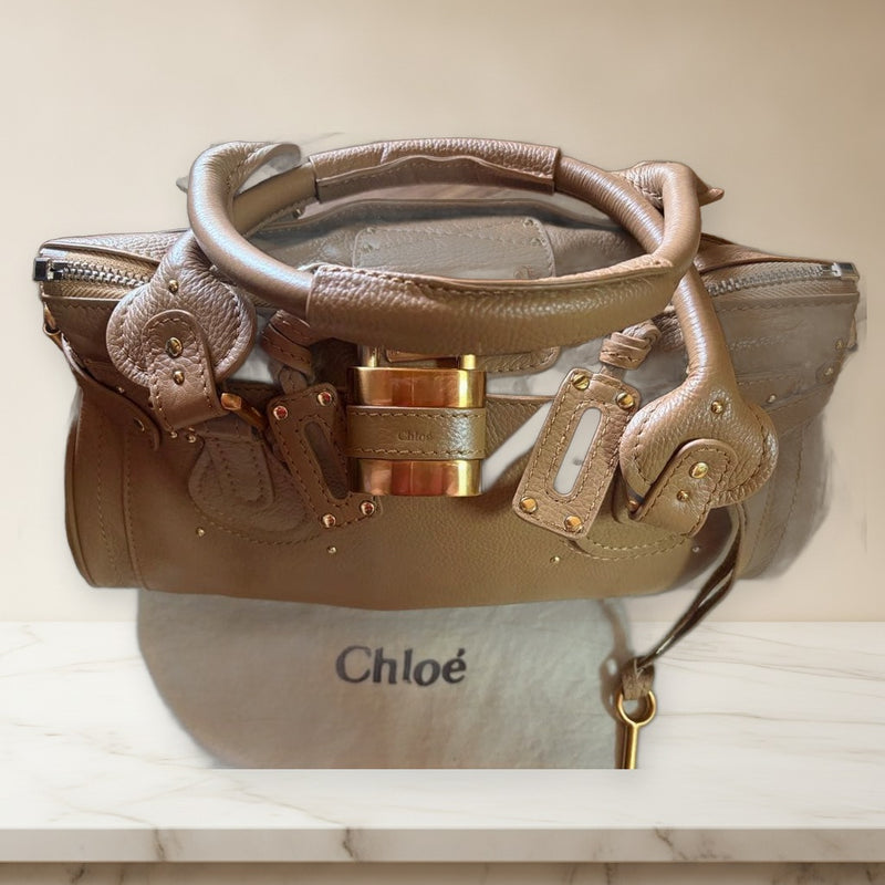 Chloé Handbag Beige Leather Shoulder Bag Tote