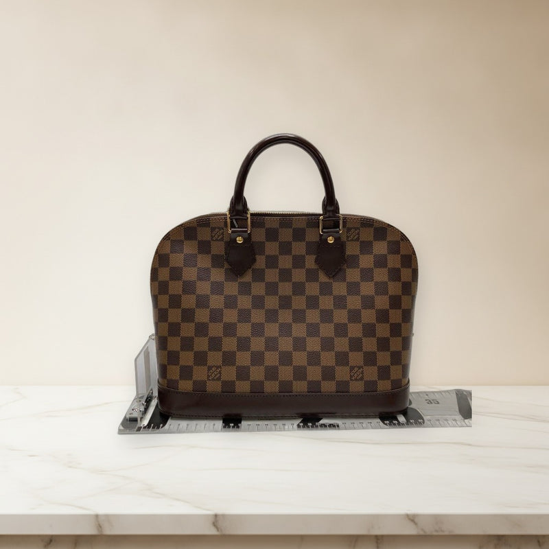 Louis Vuitton Damier Alma Pm N51131 Handbag Brown Quilted Leather