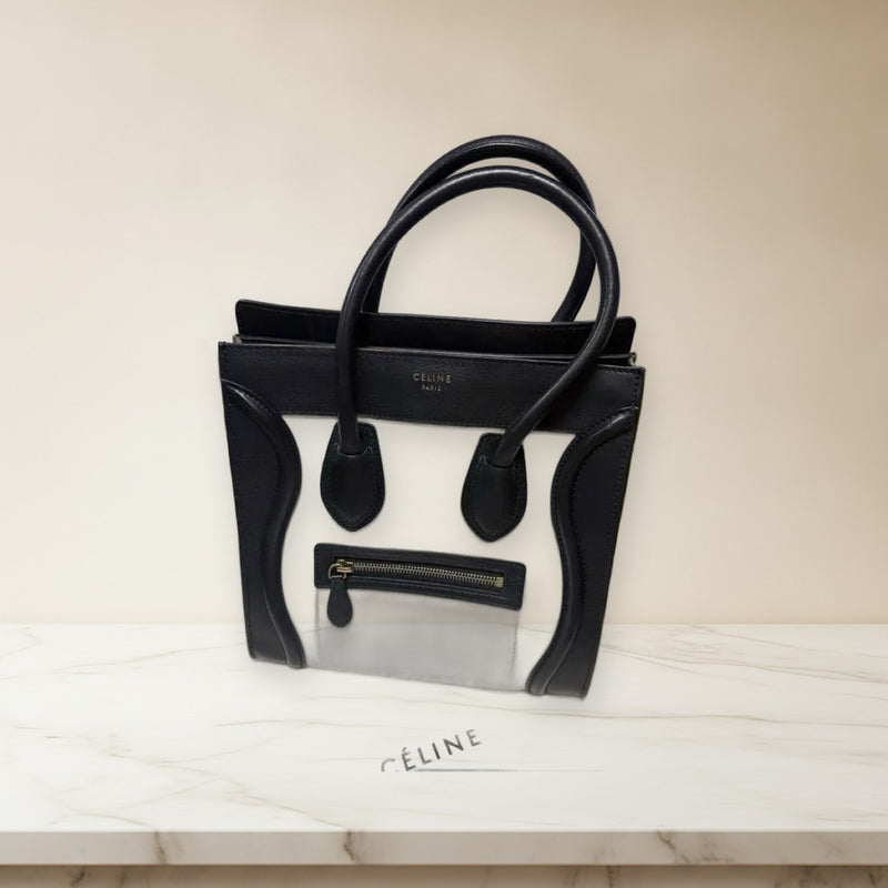 Celine Handbag Tote Cowhide Leather Shoulder Bag