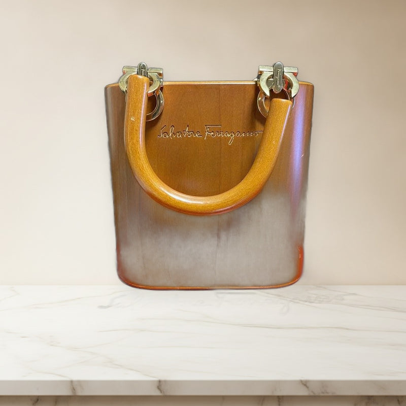 Salvatore Ferragamo Handbag Wood Brown