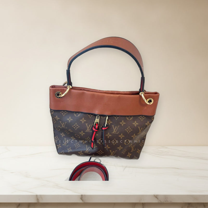 Louis Vuitton Tuileries Besace M43157 Shoulder Bag Monogram Canvas Cowhide Gold