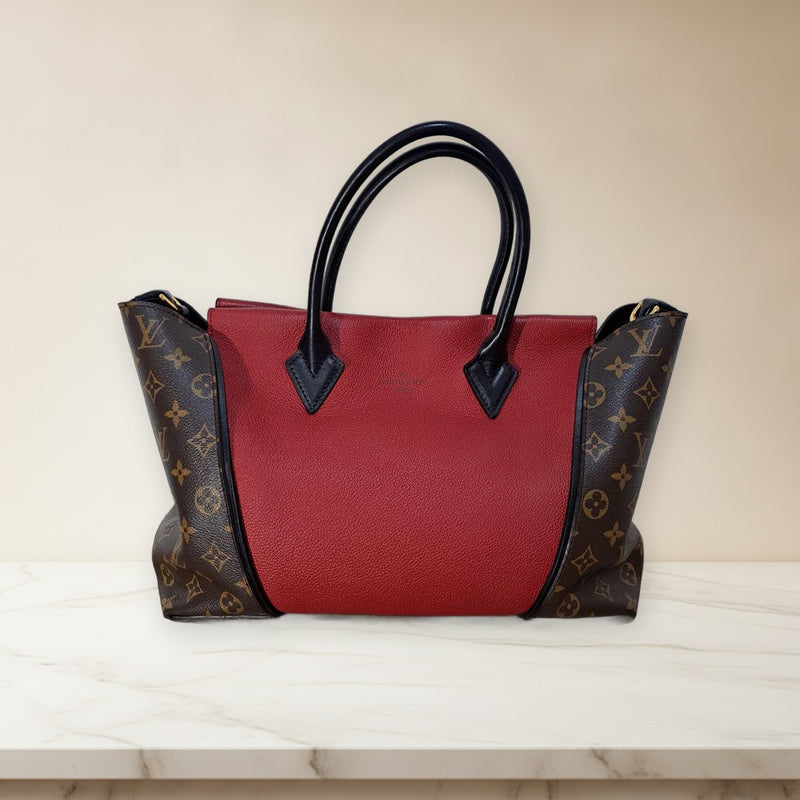 Louis Vuitton Monogram Cuir Orfevre W Pm TP4154 Tote Bag Leather Red Brown