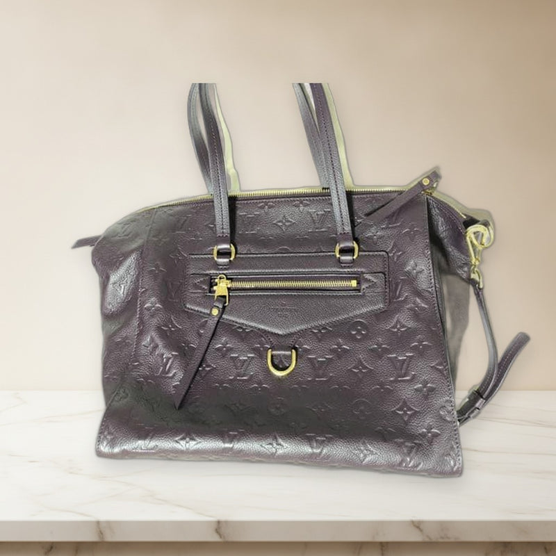 Louis Vuitton Empreinte Purple Leather Shoulder Tote Bag