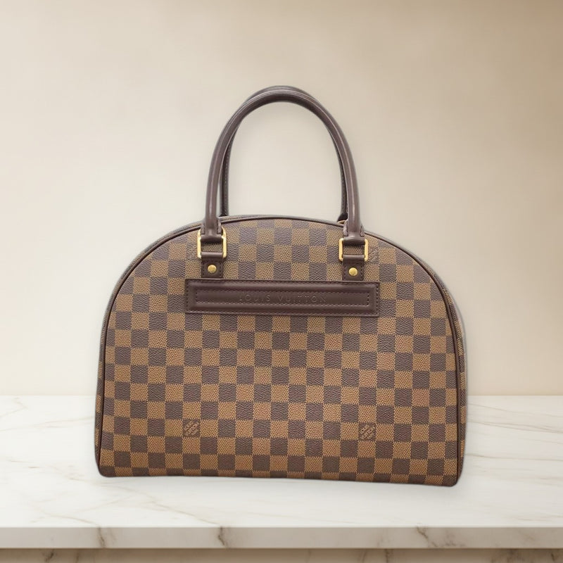 Louis Vuitton Damier Nolita N41455 Handbag Boston Bag Ebene Brown Red