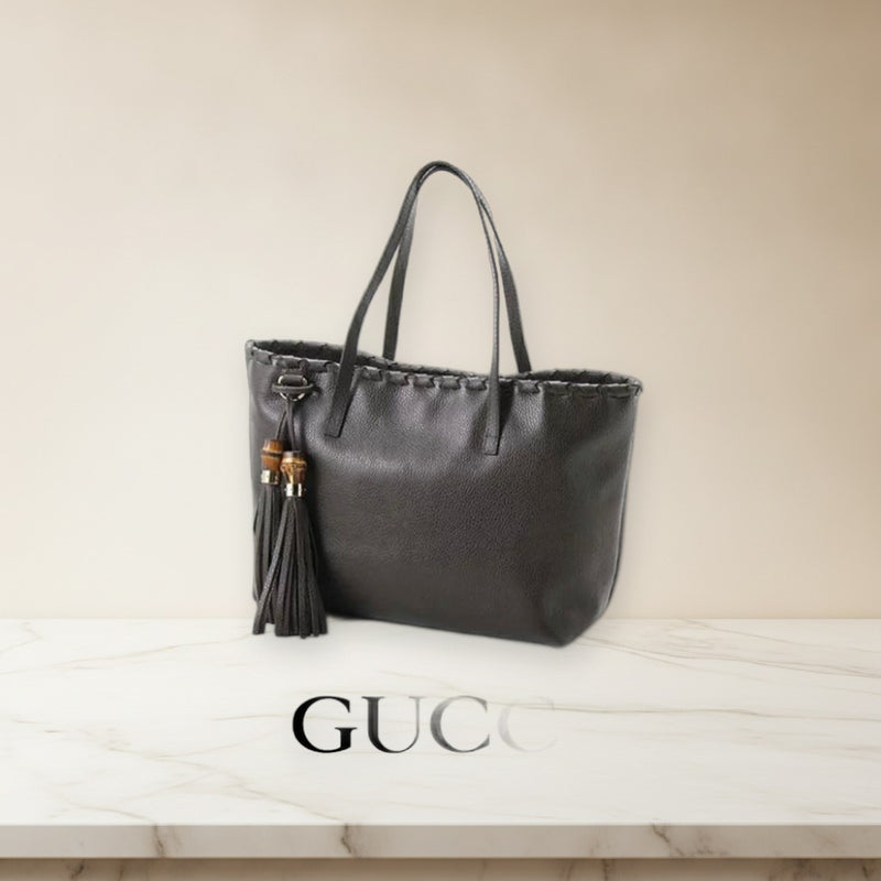 Gucci Handbag Shoulder Bag Leather Black